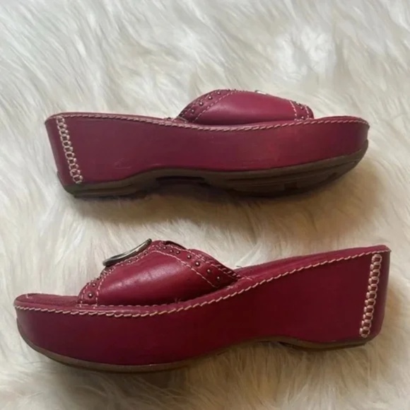 Ariat Leather Horseshoe slip-on platform sandals size 9.5 - Picture 2 of 8